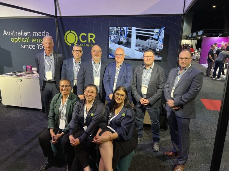 CR Labs showcased the Australis VR, CR Tower, the MyoME and MyStock myopia lenses as well as the Avulux migraine lens. Image: CR Labs.