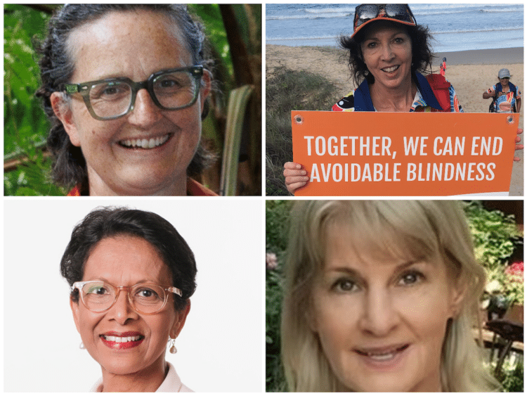 Clockwise: Emma Stanford, Helen Summers, Dr Diana Semmonds and Dr Sherene Devanesen. Images: Emma Stanford; Helen Summers; Sherene Devanesen; Diana Semmonds.