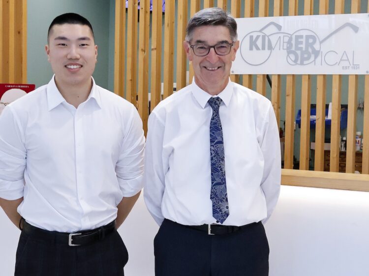Dr Howie Yin (left) and Dr Michael Kimber get along “like a house on fire”.  Image: Kimber Optical.