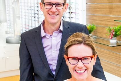 Elise Pocknee-Clem and husband Phil Clem have built a three-practice business, with the support of ZEISS and its quality devices. Images: Eyre Eye Centre.