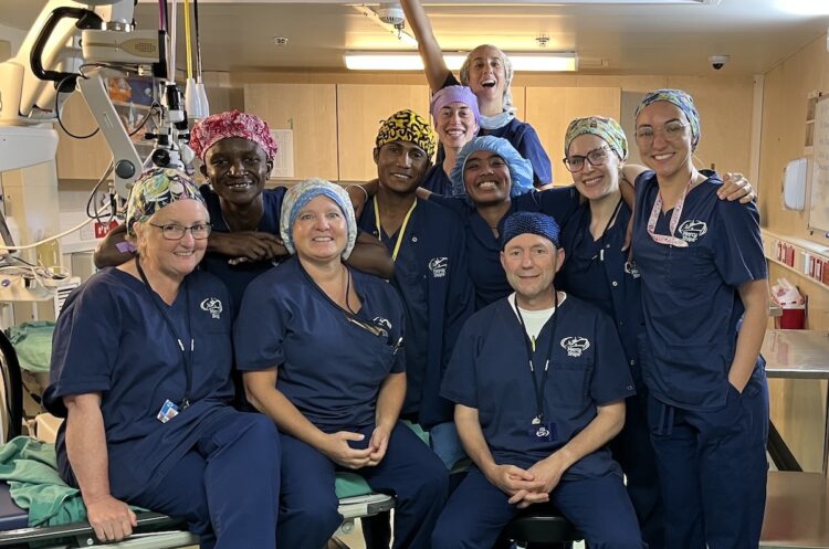 The volunteer ophthalmic team on board the Africa Mercy were from seven different countries. Images: Dr Graham Hay-Smith.