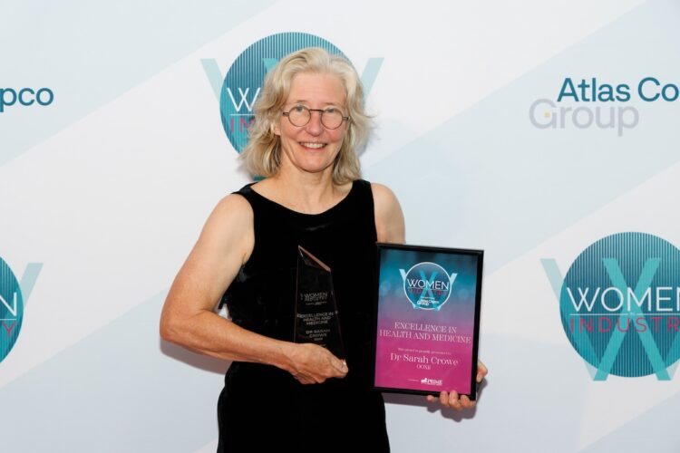 Dr Sarah Crowe was recognised for her charity OOXii which provides affordable vision testing and glasses to people in remote and low-resource communities. Image: Prime Creative Media.