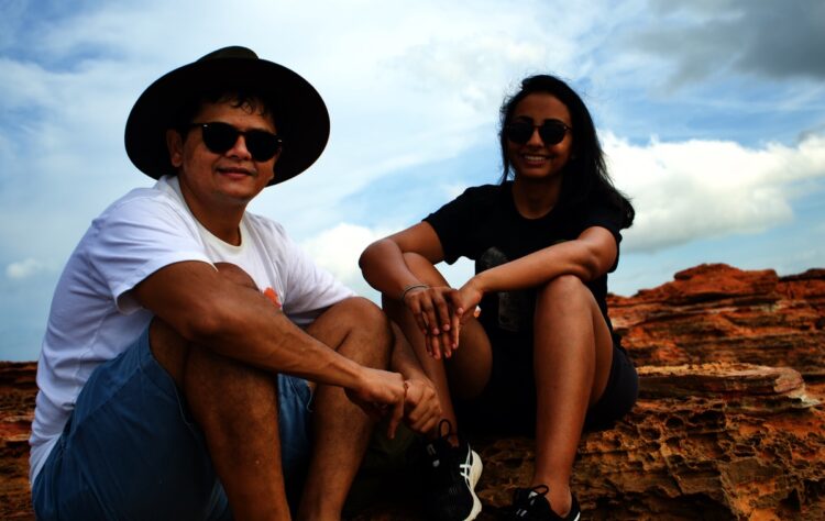 Dr Yachana Shah (right) and husband Dr Vaibhav Shah
in Broome. Image: Yachana Shah.