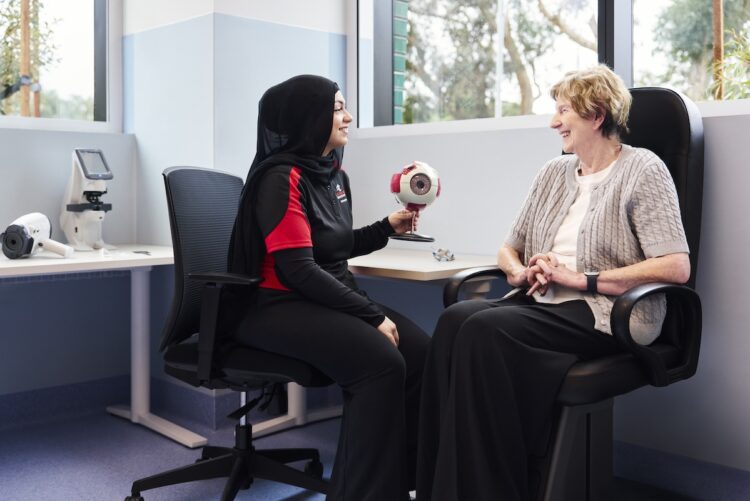 Orthoptics student Amenah Khalaf said the clinic provided a modern, professional and collaborative healthcare environment to learn in. Image: La Trobe University.