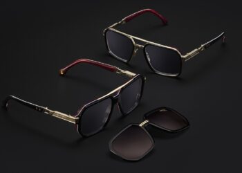 The capsule collection draws from Carrera’s historic colours – black, white and red. Image: Carrera.