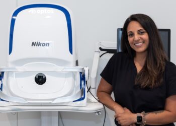 Optometrist Dr Toral Patel who celebrated the Optos milestone, said her clinic was focused on delivering the highest standard of care through innovation and collaboration. Image: Optos.